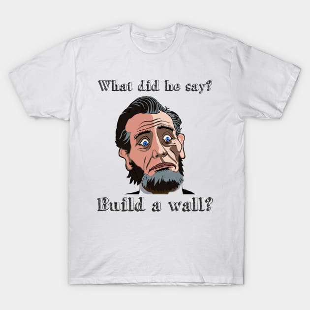 Funny surprised comic style Abraham Lincoln T-Shirt by FancyTeeDesigns